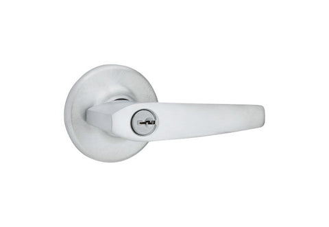 Kwikset Delta Satin Chrome Steel Entry Lockset ANSI/BHMA Grade 3 KW1 1-3/4 in.