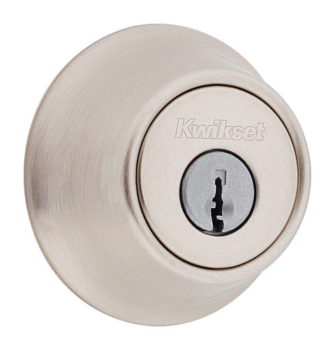 Kwikset Satin Nickel Metal Deadbolt