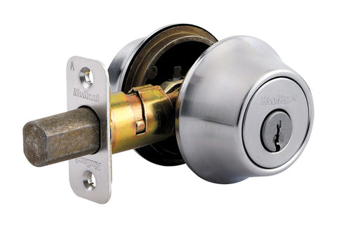 Kwikset Satin Chrome Metal Double Cylinder Deadbolt
