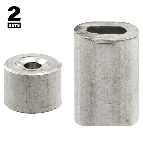 Prime-Line GD 12150 Cable Ferrule and Stop, 3/32 in Dia Dimensions, Aluminum
