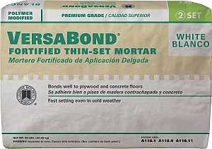 Custom VersaBond Flex Series MTSW50 Thin-Set Mortar, White, Powder, 50 lb Bag
