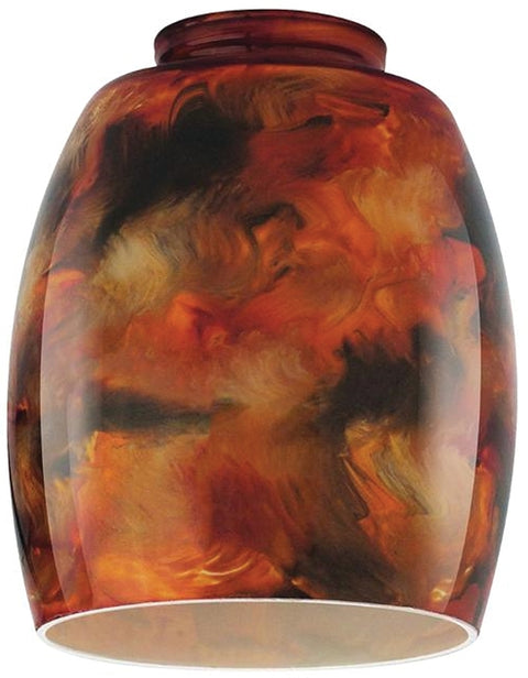Westinghouse 8131100 Light Shade, 4-5/8 in Dia, 5-3/8 in H, Pendant, Glass, Brown/Yellow