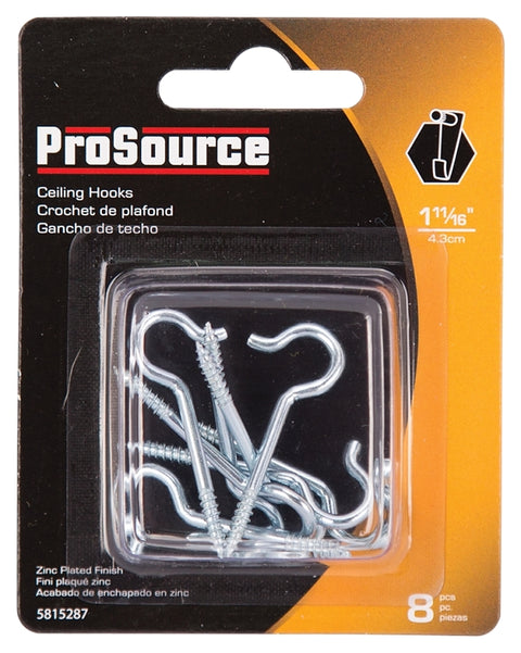 ProSource PH-122314-PS Cup Hook, 1/8 in Thread, 33 mm L, Brass, Brass ProSource PH-122314-PS Cup Hook, 1/8 in Thread, 33 mm L, Brass, Brass
