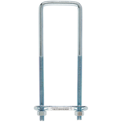 Hampton 5/16 in. X 2 in. W X 6-3/4 in. L Coarse Zinc-Plated Steel Square Bend U Bolt, Pack of 10