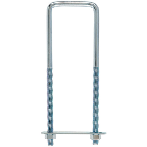 Hampton 5/16 in. X 2 in. W X 6-3/4 in. L Coarse Zinc-Plated Steel Square Bend U Bolt, Pack of 10