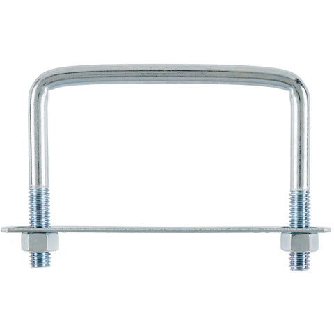 Hampton 3/8 in. X 4 in. W X 3 in. L Coarse Zinc-Plated Steel Square Bend U Bolt, Pack of 10