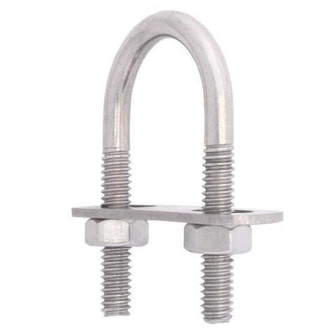Hampton 1/4 in. X 1-1/8 in. W X 2 in. L Coarse Stainless Steel U-Bolt, Pack of 5