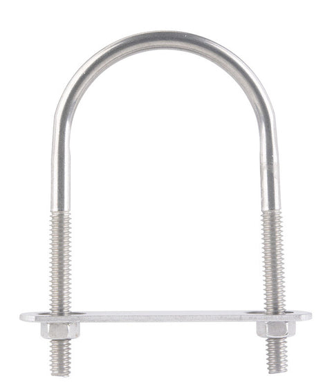 Hampton 1/4 in. X 2 in. W X 3-1/2 in. L Coarse Stainless Steel U-Bolt, Pack of 5
