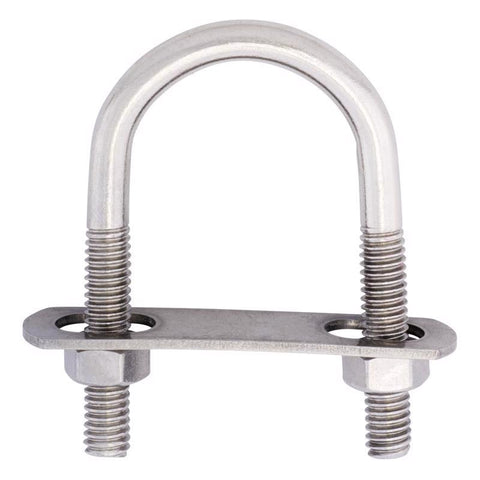 Hampton 5/16 in. X 1-3/8 in. W X 2-1/2 in. L Coarse Zinc-Plated Stainless Steel U-Bolt, Pack of 5