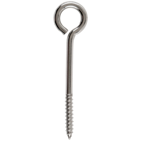 Hampton 1/4 in. X 3-3/4 in. L Stainless Stainless Steel Lag Thread Eyebolt, Pack of 5