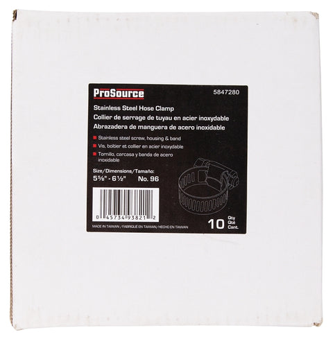 ProSource HCRSS96 Interlocked Hose Clamp, Stainless Steel, Stainless Steel, Pack of 10