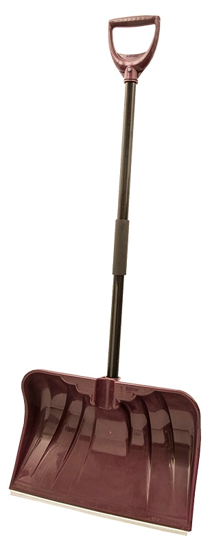 Rugg 36PW-S Snow Shovel, 20 in W Blade, Combo Blade, Polyethylene Blade, Steel Handle