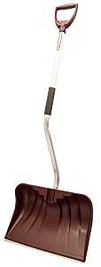 Rugg 36PBSLW-S Snow Shovel and Pusher, 20 in W Blade, Polyethylene Blade, Aluminum Handle, D-Shaped Handle, Admiral Navy