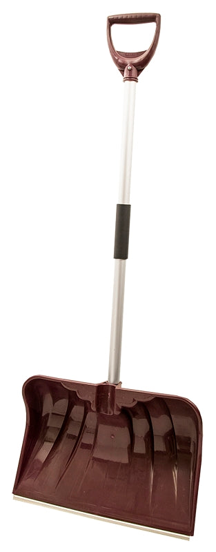 Rugg 36PLW-S Snow Shovel and Pusher, 20 in W Blade, Polyethylene Blade, Aluminum Handle, D-Shaped Handle, 38 in L Handle