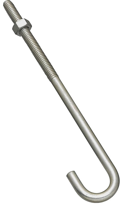National Hardware 2195BC Series N232-934 J-Bolt, 5/16 in Thread, 3 in L Thread, 7 in L, 160 lb Working Load, Steel, Zinc, Pack of 10