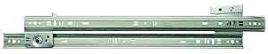 Knape & Vogt 1300P ZC 24 Drawer Slide, 75 lb, 24 in L Rail, 1/2 in W Rail, Steel, Zinc