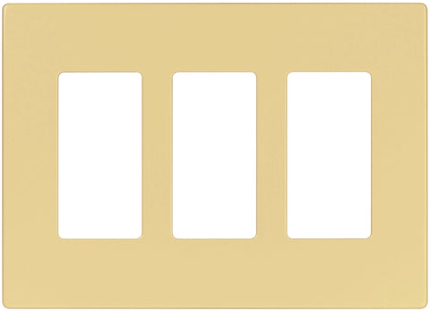 Arrow Hart PJS PJS263V Wallplate, 4.87 in L, 6-3/4 in W, 3 -Gang, Polycarbonate, Ivory, High-Gloss