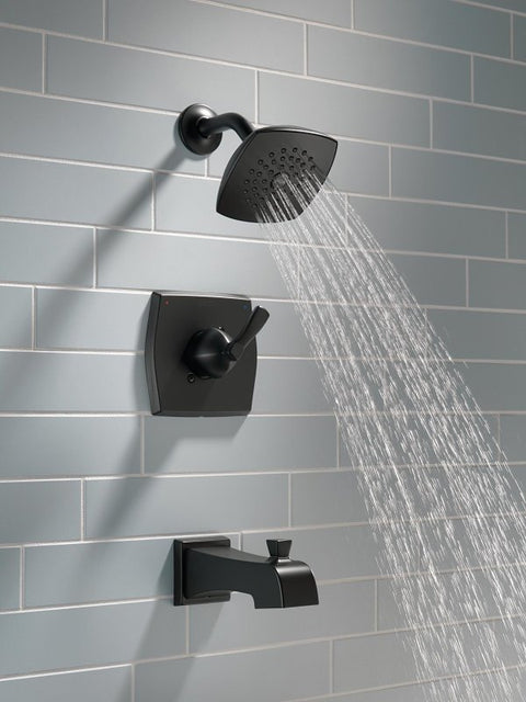 Delta Flynn Monitor 14 Series 144768C-BL Tub and Shower Faucet, 1-Function Showerhead, 2 gpm Showerhead, 1-Handle