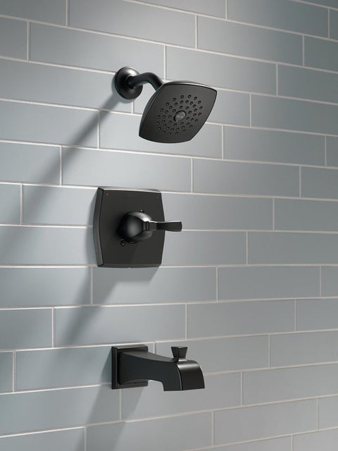 Delta Flynn Monitor 14 Series 144768C-BL Tub and Shower Faucet, 1-Function Showerhead, 2 gpm Showerhead, 1-Handle