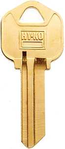Hy-Ko 21200KW1BR Key Blank, Brass, For: Kwikset Cabinet, House Locks and Padlocks, Pack of 200