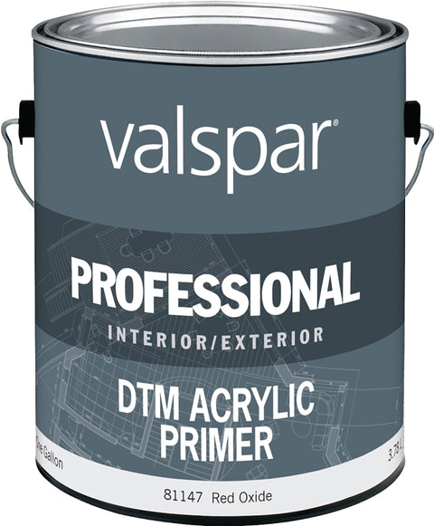 Valspar PROFESSIONAL 045.0081147.007 DTM Primer, Red Oxide, 1 gal, Pack of 4