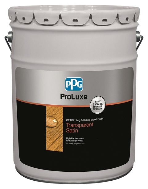 PPG SIK42078/05 Transparent Stain, Satin, Natural, Liquid, 5 gal, Pail