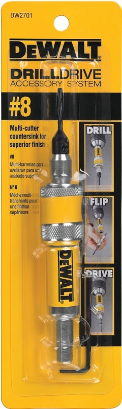 DEWALT DW2701 Drill/Drive Set, Includes: Drill Driver Holder, #8 Drill Driver Bit with Countersink, Steel