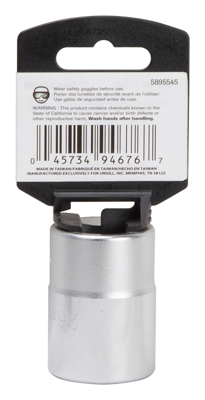 Vulcan MT-SM6026 Drive Socket, 26 mm Socket, 3/4 in Drive, 12-Point, C ...