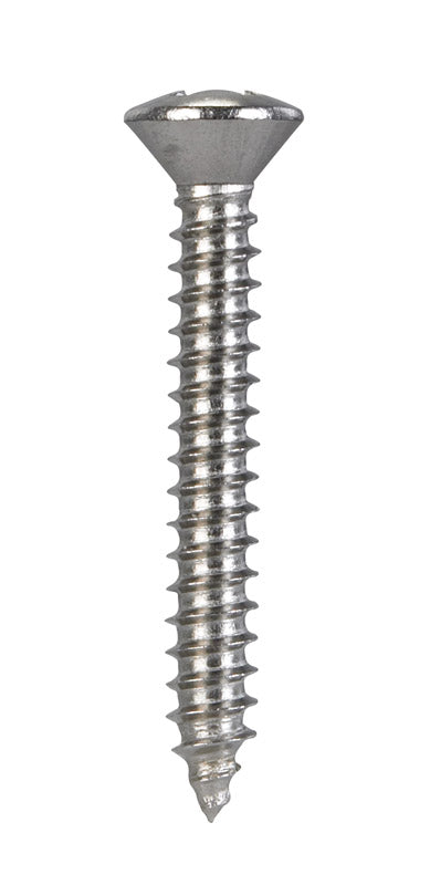 Hillman Oval Head Phillips Drive Sheet Metal Screws Stainless Steel 8 x 1-1/4 in. L 100 per b