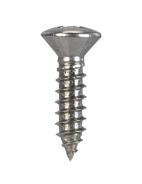 Hillman Oval Head Phillips Drive Sheet Metal Screws Stainless Steel 10 x 3/4 in. L 100 per bo