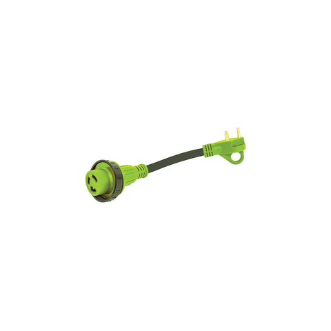 FulTyme RV 2982 Detachable Locking Ring Adapter Cord30A Female / 15A Male