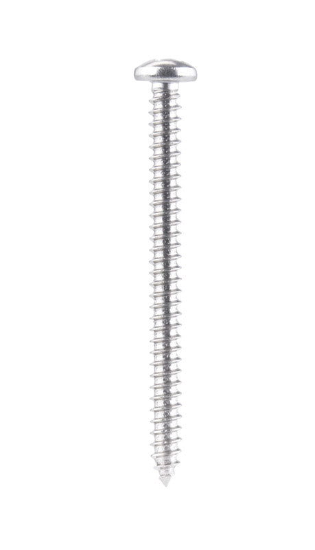 Hillman Pan Head Phillips Drive Sheet Metal Screws Stainless Steel 8 x 2 in. L 100 per box