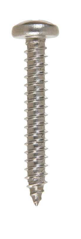 Hillman Pan Head Phillips Drive Sheet Metal Screws Stainless Steel 10 x 1-1/4 in. L 100 per b