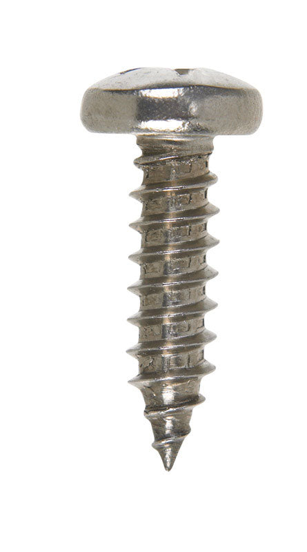 Hillman Pan Head Phillips Drive Sheet Metal Screws Stainless Steel 12 x 3/4 in. L 100 per box