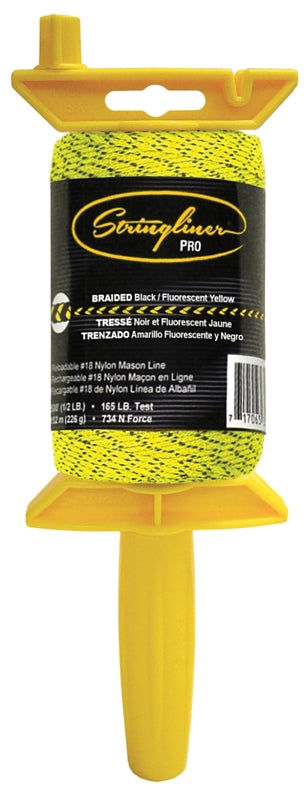 Stringliner 25494 Line Reel, 500 ft L Line, Black/Fluorescent Yellow L ...