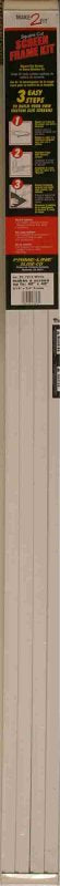 Make-2-Fit PL 7813 Screen Frame Kit, 4 ft L x 3/4 in W Dimensions, Aluminum, White, Painted, 8-Piece