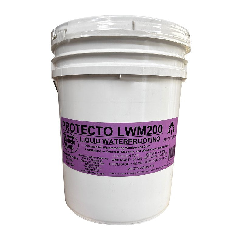 Protecto Wrap LWM200 Waterproof Membrane, Liquid, Blue/Green, 5 gal ...
