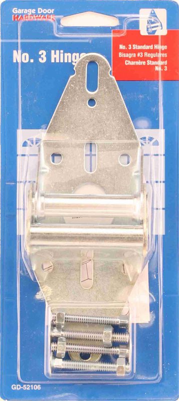 Prime-Line GD 52106 Garage Door Hinge, Steel, Galvanized, Non-Removable Pin, Surface Mounting