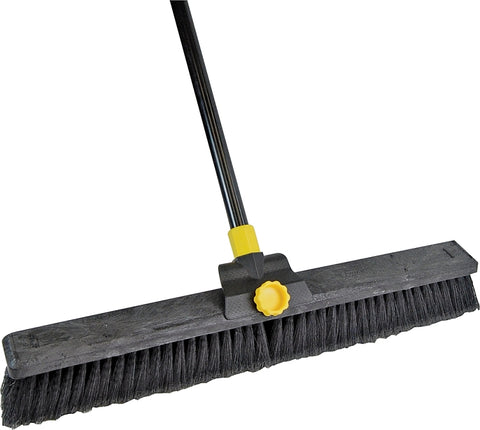 Quickie 00633 Push Broom, 24 in Sweep Face, Steel Handle