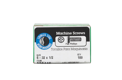 Hillman No. 6-32 Coarse Pan Machine Screws 100