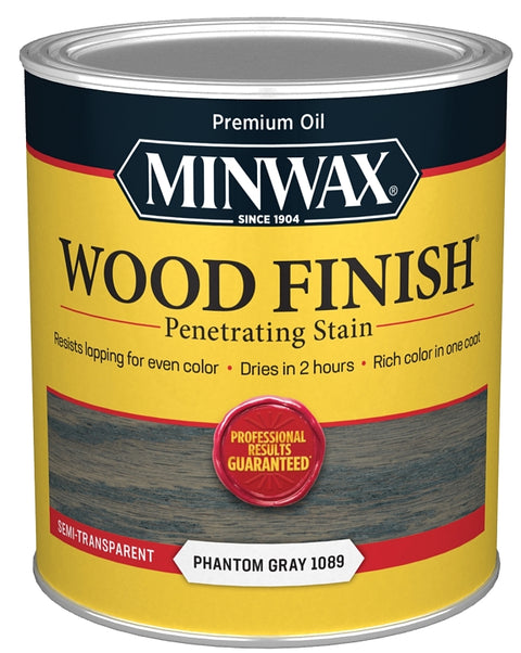 Minwax Wood Finish 118620000 Wood Stain, Phantom Gray, Liquid, 1 qt