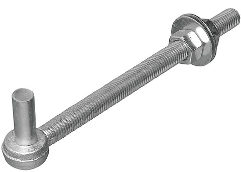 National Hardware N130-674 Series Full Threaded Bolt Hook, 0.68 in Dia, 12 in L, Steel, Zinc-Plated