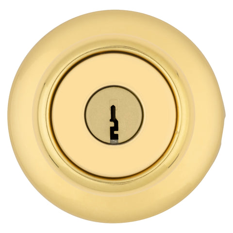 Kwikset 400T 36ALRCSKDBX Entry Knob, Polished Brass, K6 Keyway, 3 Grade