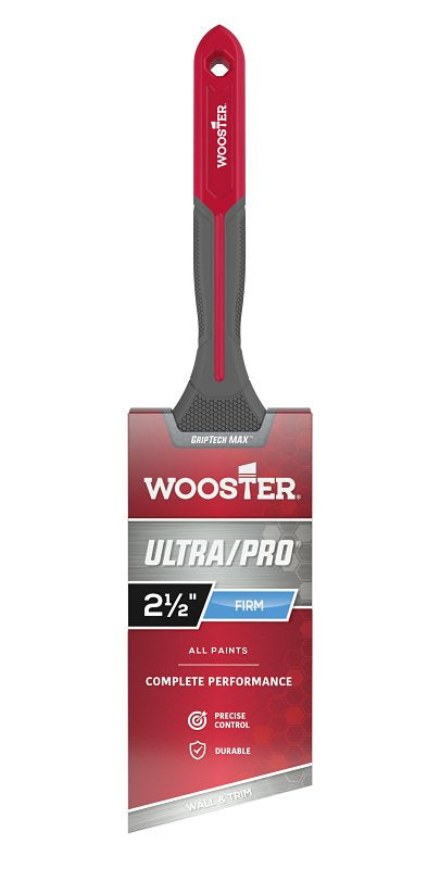 Wooster Ultra/Pro GRIPTECH MAX Series G4174-212 Paint Brush, 2-1/2 in W, Firm Angle Brush, 2-7/8 in L Bristle