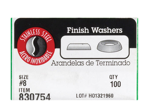 Hillman #8 Countersunk Finish Washer 100 pk