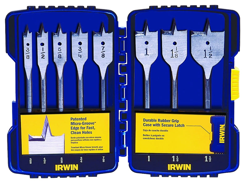 8 Point Lumber Bit Irwin 341008 Spade Bit Set, 8-Piece, Steel, Bright – Shell Lumber and ...
