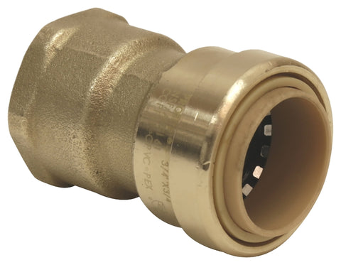 B & K ProLine Series 630-204HC Adapter, 3/4 in, Push-Fit x MPT, Brass