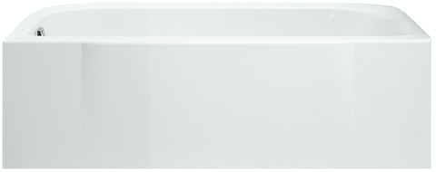 Sterling Accord Series 71141110-0 Bathtub, 60 in L, 30 in W, Alcove Installation, Solid Vikrell, White, High-Gloss