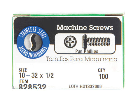 Hillman No. 10-32 Coarse Pan Machine Screws 100