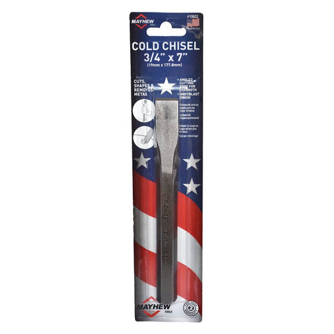 Mayhew 10602 Cold Chisel, 3/4 in Tip, 7 in OAL, Steel Blade